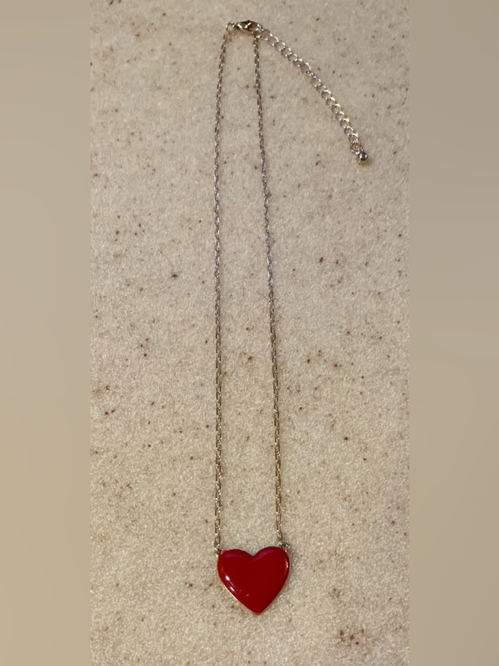 Red Heart Pendant Necklace - Women's Jewelry